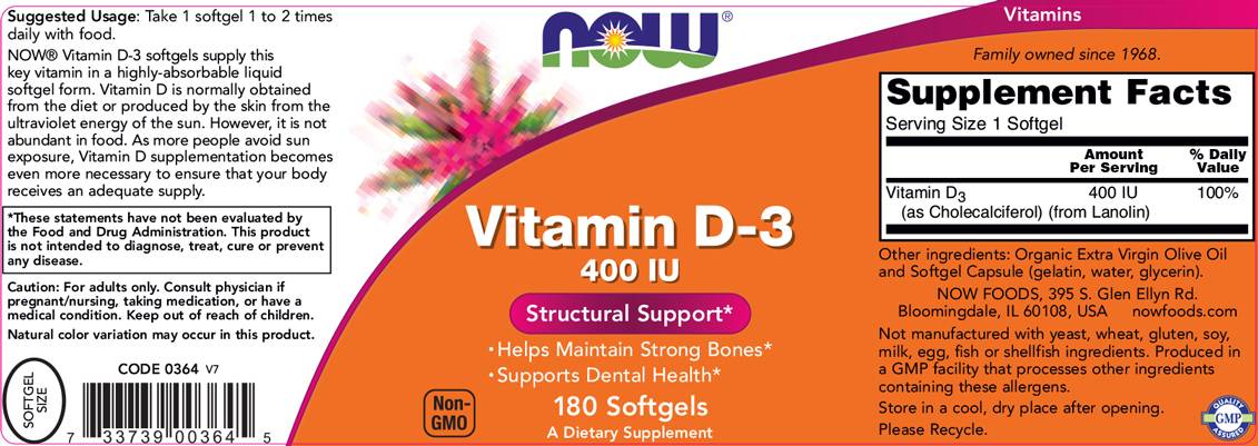 Vitamin D -3 400 iu - 180 gel kapsul