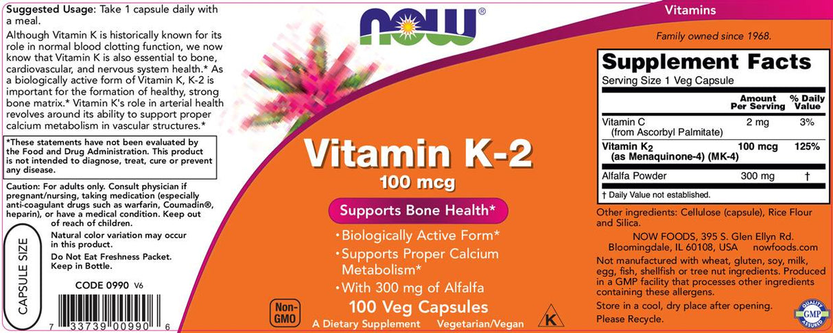 Vitamin K -2 100 mcg - 250 kapsul