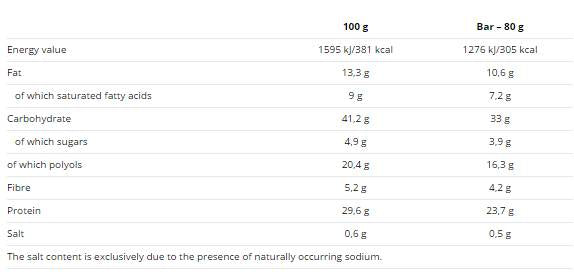 Nizko ogljikovih hidratnih beljakovinskih palic 30 24 x 80 gramov