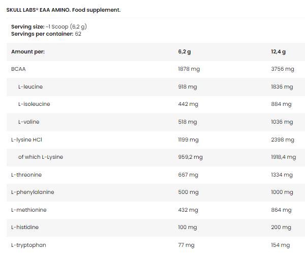 EAA Amino | Bistvene aminokisline - 390 gramov