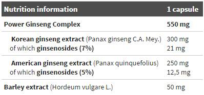 Platinum Ginseng ™ Sport Edition 550 mg - 60 kapsul