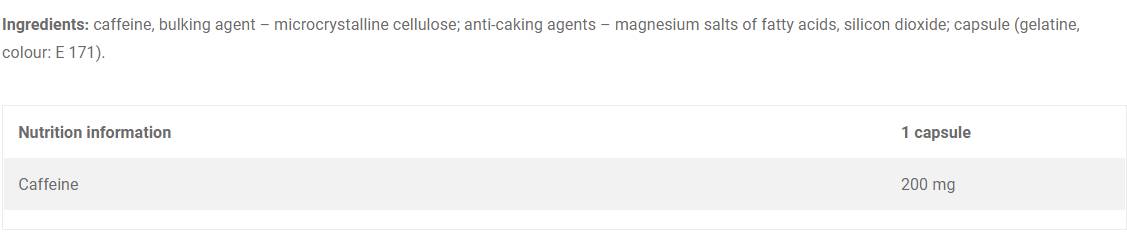 Kofein udarce 200 mg - 60 kapsul