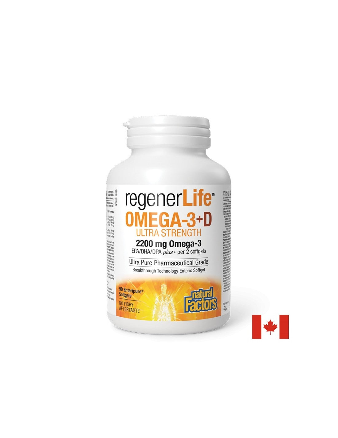 RegenerLife ™ Omega -3+D Ultra trdnost - 90 Dragees