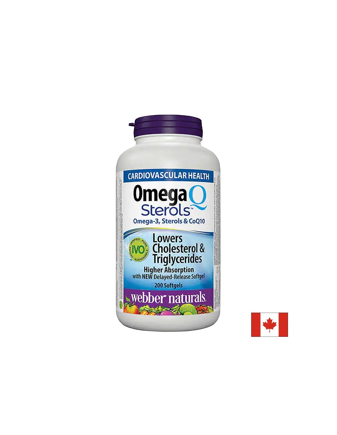 Omega -3, rastlinski steroli in koencim Q10 - omega q steroli, 200 kapsul softgela
