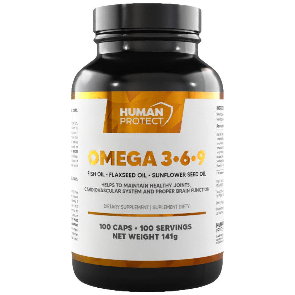 Omega 3-6-9 | Z ribjim oljem, laneno olje in sončnično olje - 100 kapsul