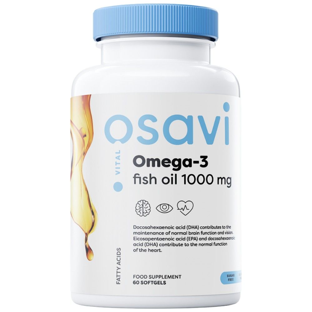 Omega 3 ribje olje 1000 mg / limonin okus - 60 gel kapsul