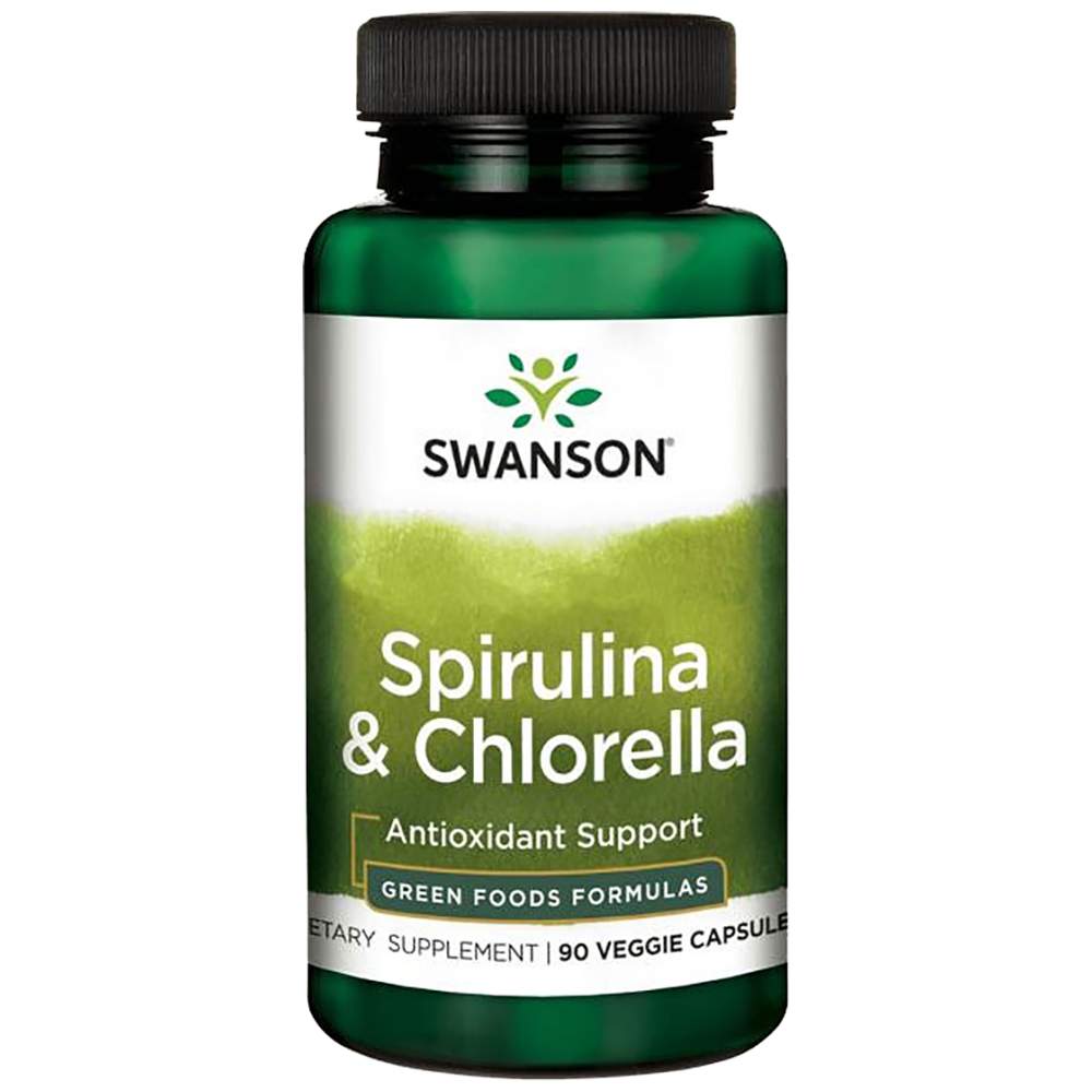 Izdelana z organsko spirulino in Chlorella 400 mg 90 kapsul