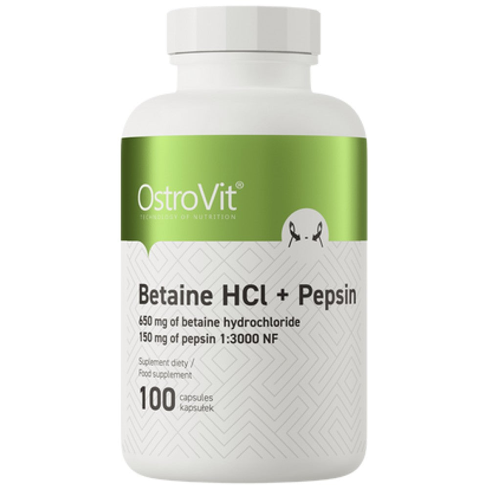 Betaine HCl + pepsin 100 kapsul