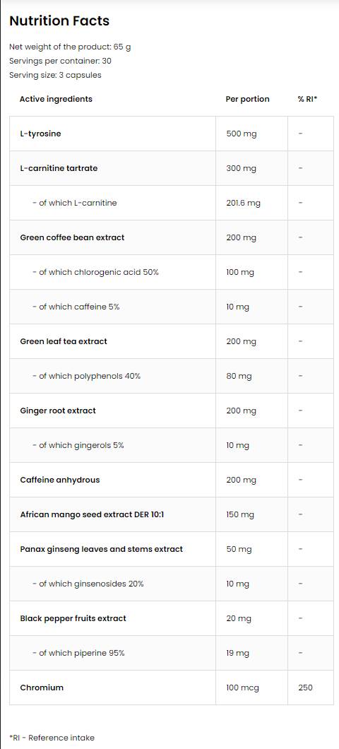 Maščoba gorilnik / skrajni 90 kapsul