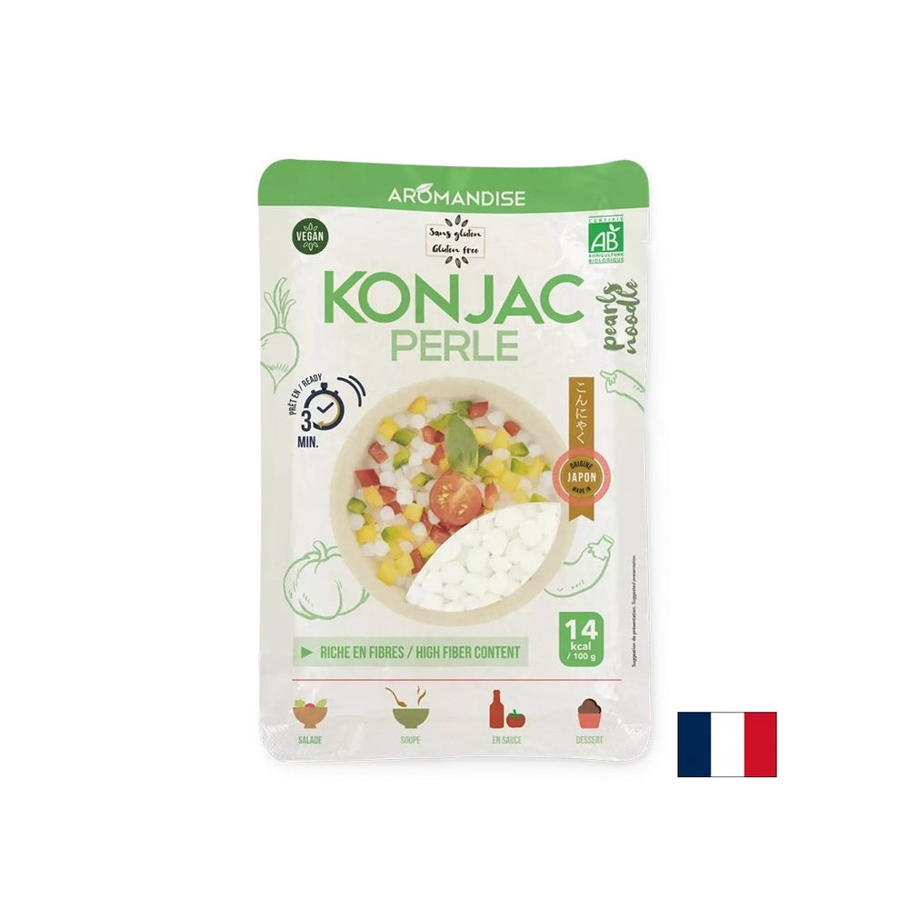 Prehranski biseri brez glutena - 3 minute kuhanja - iz Konjac moke in riževe moke, 150 g