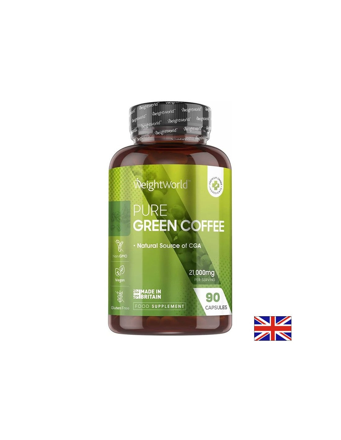 Weight Maintenance - Green Coffee, 90 Capsules Weight Worl - Nutra Best Europe