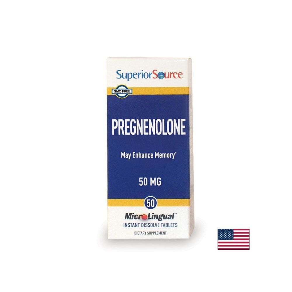 Memory and Concentration - Pregnenolone, 50mg x 50 Sublingual Tablets Superior Source - Nutra Best Europe