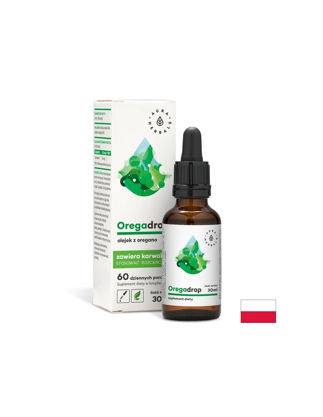 Supports the gastrointestinal tract and respiratory system - Oregano (oil), 30 ml drops Aura Herbals - Nutra Best Europe