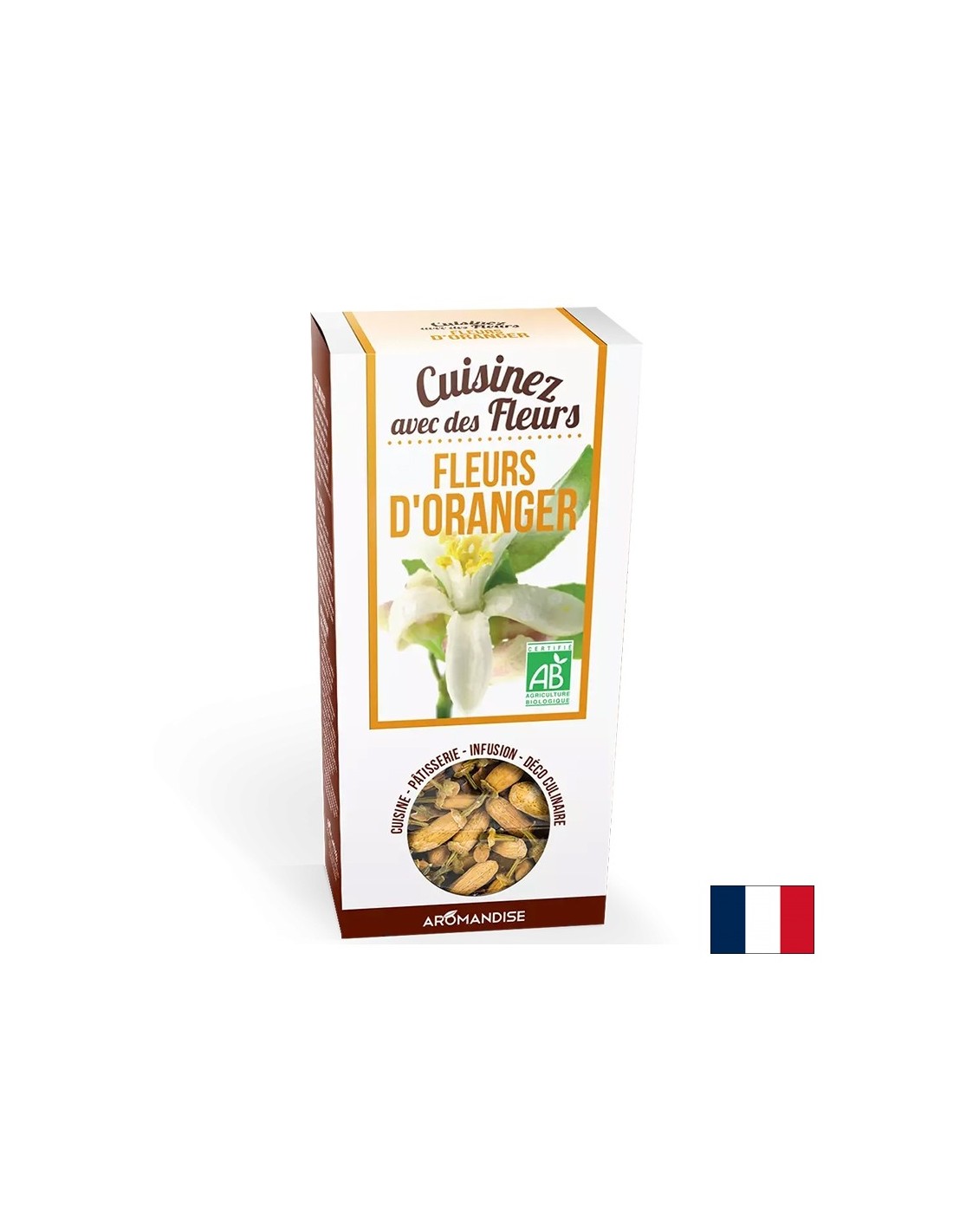 Oranžni cvetovi - za dekoracijo hrane in koktajla, 30 g