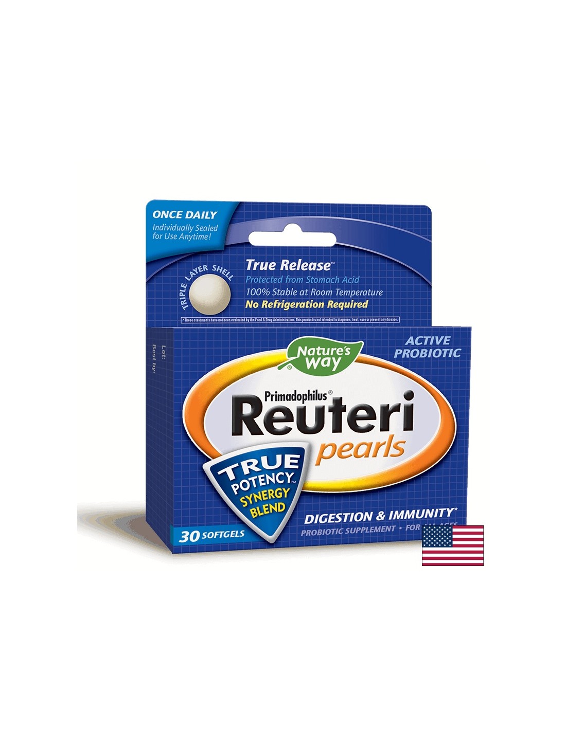 Primadophilus reuteri biseri 1 milijarda aktivnih probiotikov - 30 gel kapsul