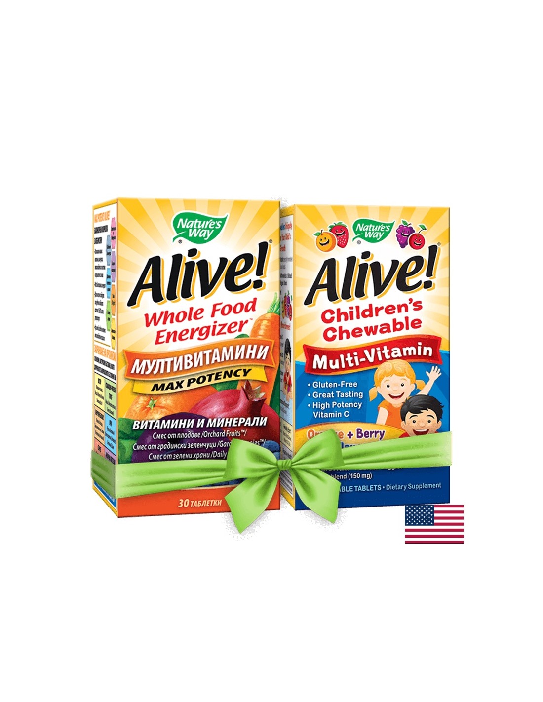 Promo paket <tc>Alive</tc> multivitamini za odrasle in otroke