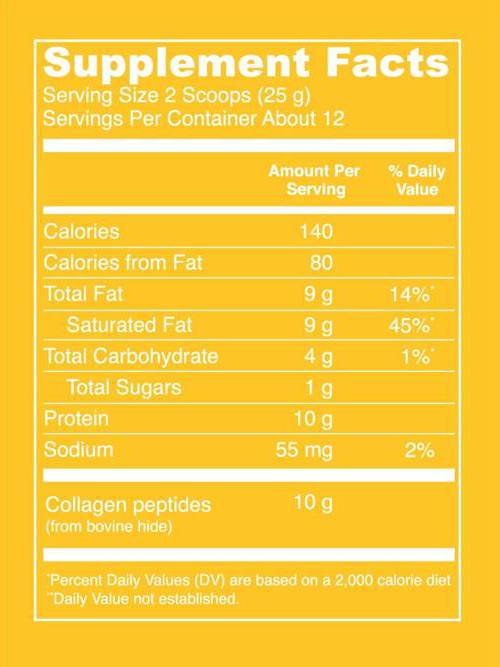 Kolagena smetana/keto kava kolagena peptidi - 293 gramov