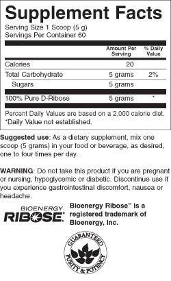 100% čistega riboze v prahu 300 gramov