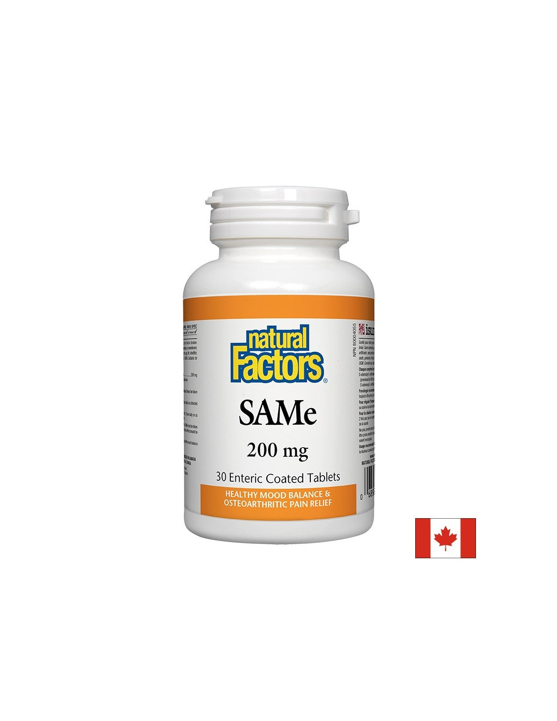 SAMe (S-adenozil-L-metionin)/ SAMe 200 mg x 30 tablet <tc>Natural Factors</tc>