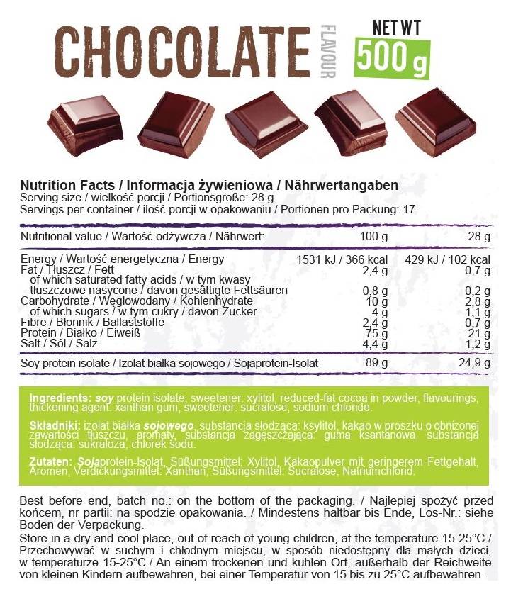 Sojine beljakovine - 500 gramov