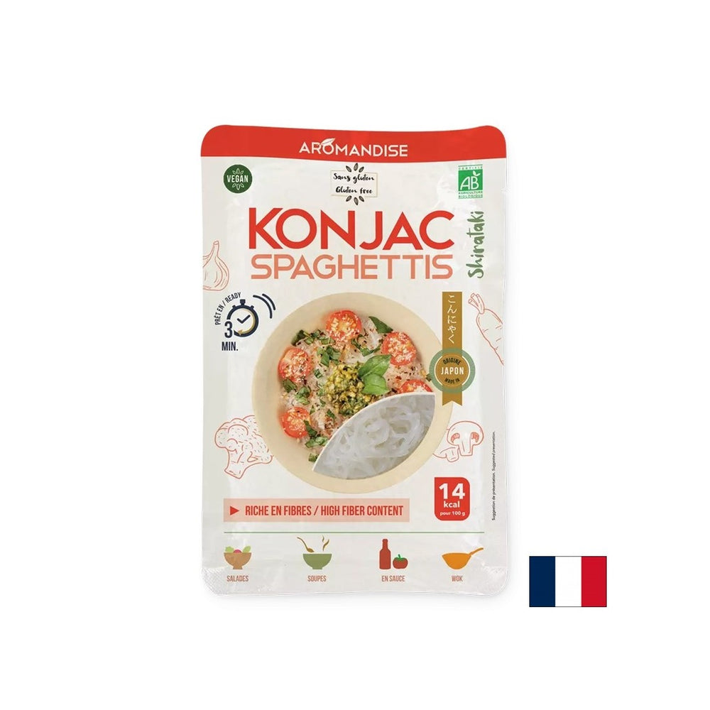 Prehranski špageti brez glutena, narejene iz Konjac in riževe moke (Shirataki)-3 minute kuhanja, 150 g