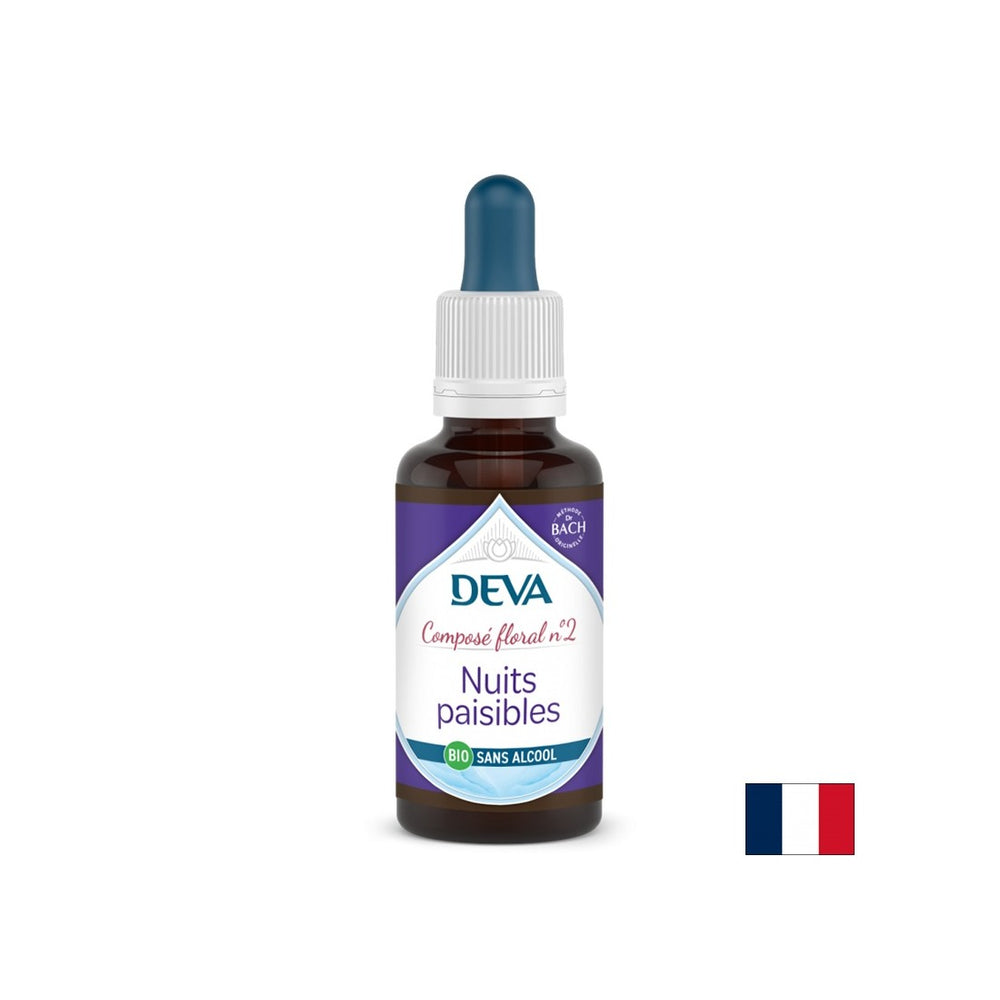 Mirne noči, cvetne esence, kapljice cvetov bacha št. 2 (brez alkohola), 30 ml