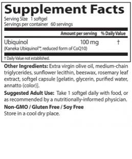 Najboljši ubikinol kaneka qh 100 mg - 60 gel kapsul