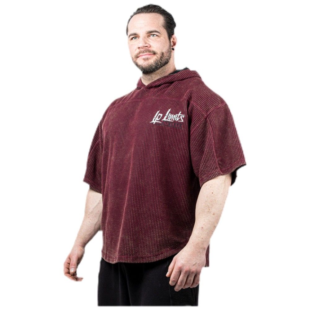 <tc>Legal Power</tc> Stone Wash Rag Top Pulover s kapuco ''Boston'' / Top s kapuco / Rdeče - Rdeče