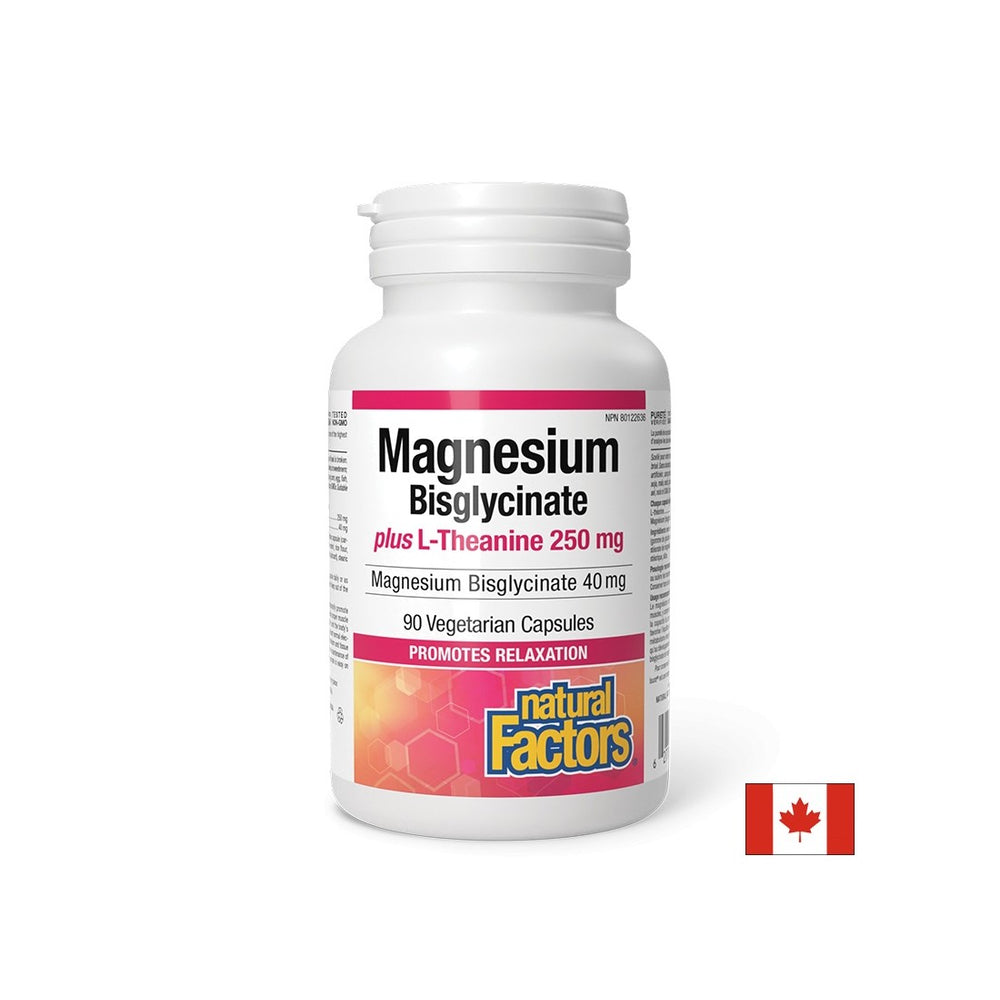 Stress and good mood - Magnesium (bisglycinate) 40 mg + L-Theanine 250 mg x 90 capsules - Nutra Best Europe