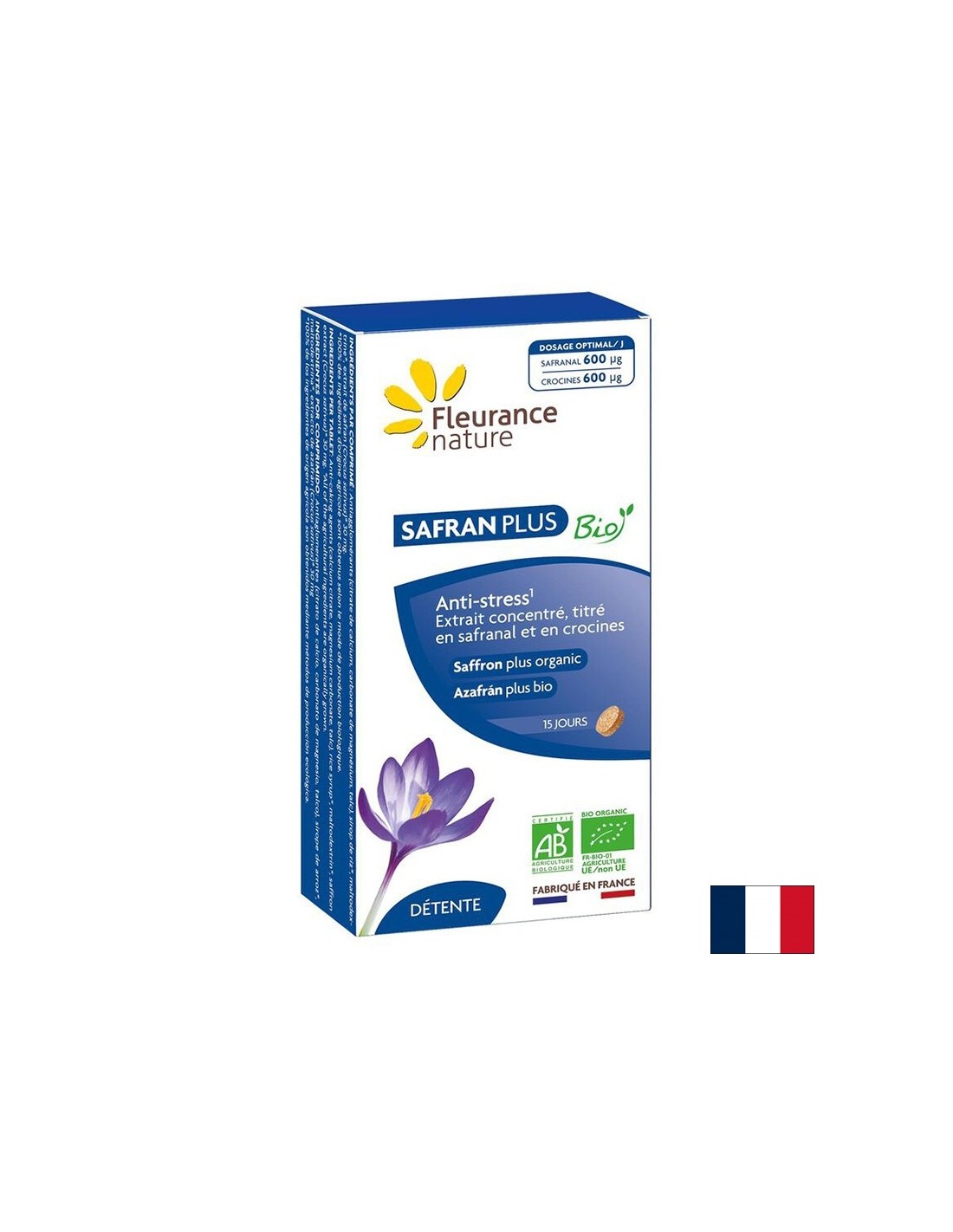 Stres in dobro razpoloženje - žafranski biološki, 30 mg x 15 tablet
