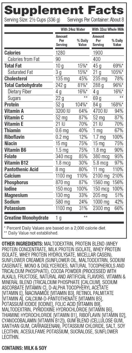 Super mass Gainer s Creapure - 2943 gramov