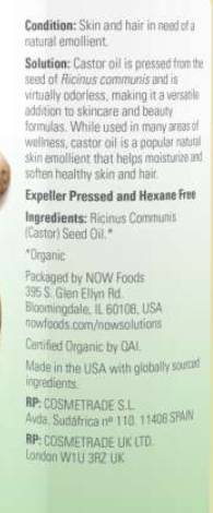 Ricinusovo olje | 100% certificirano organsko - 237 ml