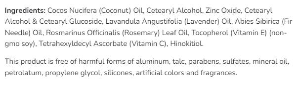 Dolgotrajna deodorantna palica - osvežilna sivka - 62 gramov