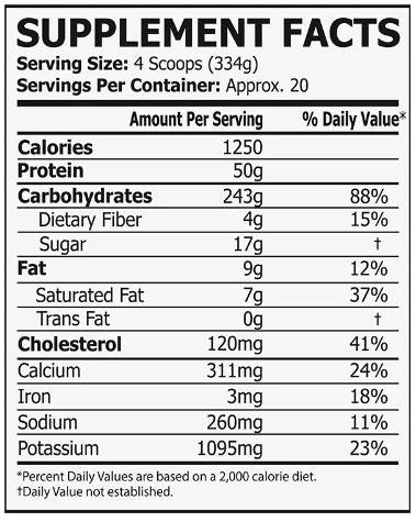 Mass Gainer | Visoko kalorični dobiček - 6800 gramov