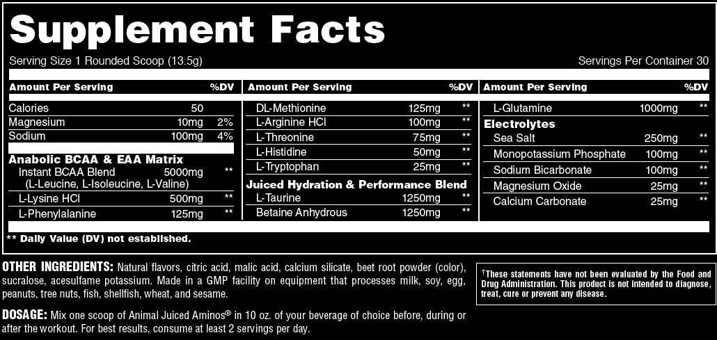 Živalski sočni aminos - 348 ~ 405 gramov