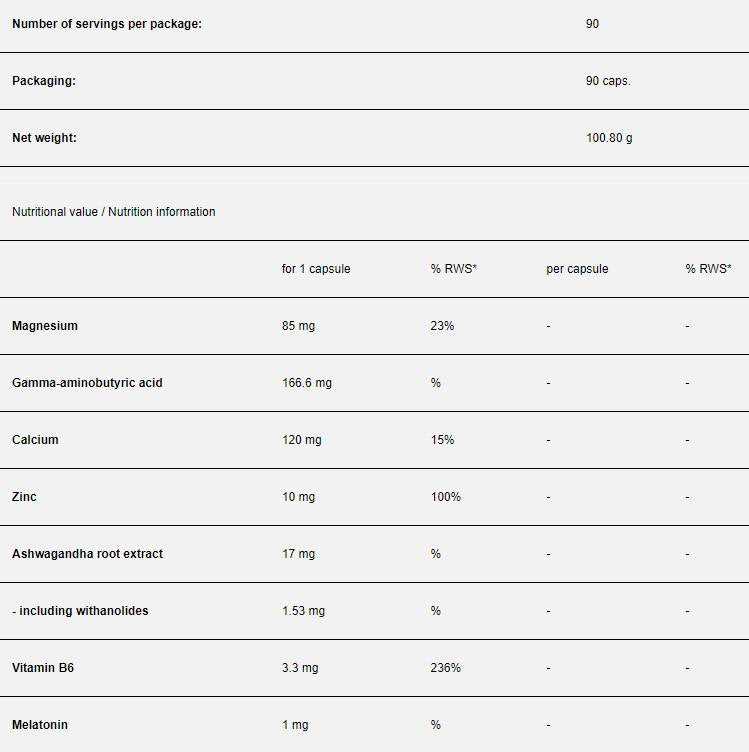 Pomoč za spanje - 90 kapsul