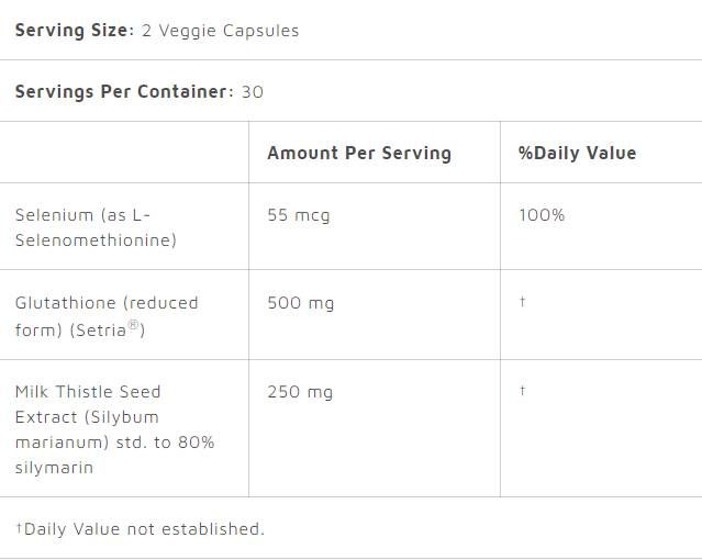 Glutation + mlečni otrp - 60 kapsul