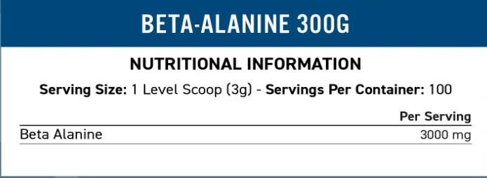 Beta -alanin prah 3000 mg - 300 gramov