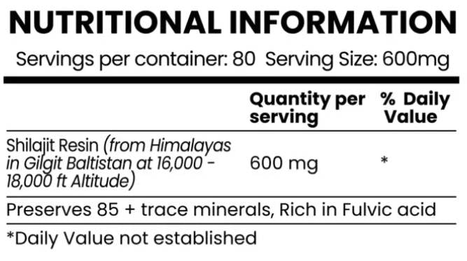 Shilajit močna naravna mineralna smola - 50 gramov