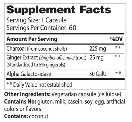 Prečisti aktivirano oglje Plus - 60 kapsul