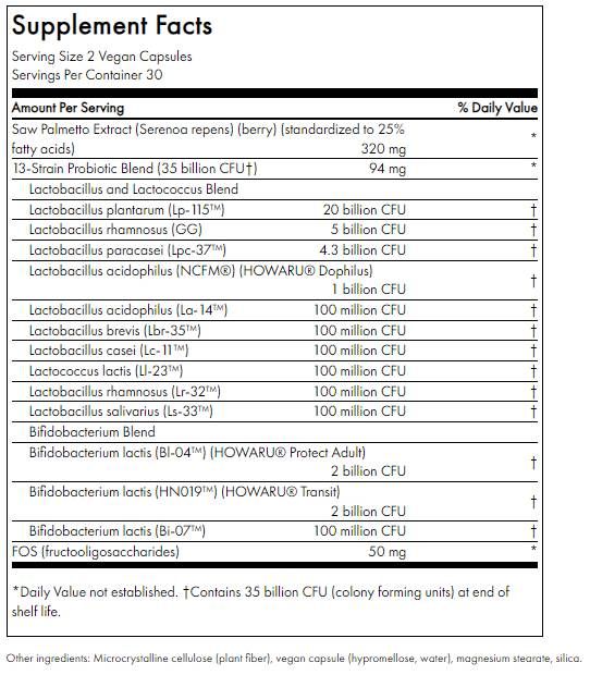 Moški dnevni probiotik + prebiotični fos - 60 kapsul