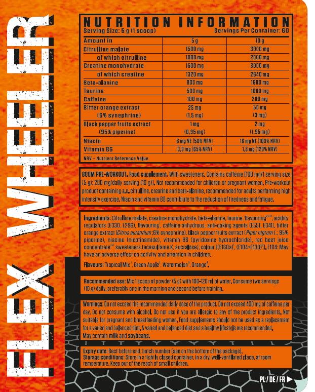 Formula pred vadbo Boom - 300 gramov