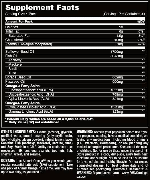 Živalska omega - 30 paketov