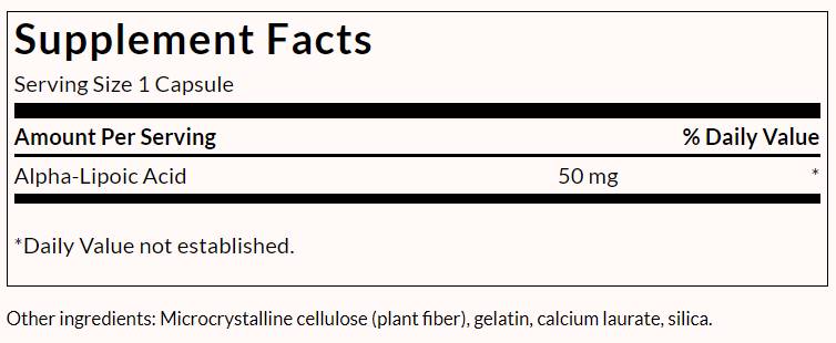 Alfa lipoijska kislina 50 mg - 120 kapsul