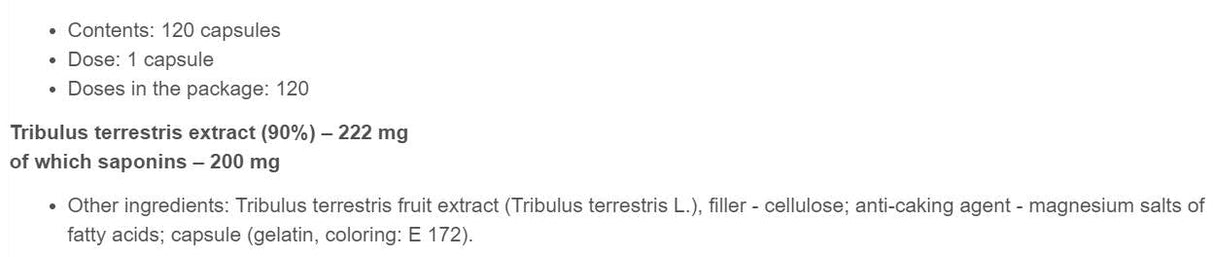 Tribusteron 90 - 120 kapsul