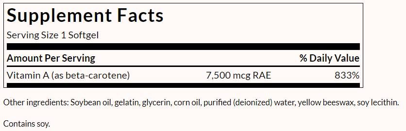 Beta -karoten 25.000 iu - 300 gel kapsul