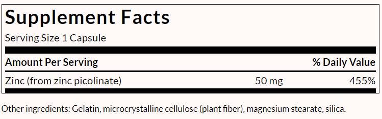 Dodatna moč cink picolinat 50 mg - 60 kapsul