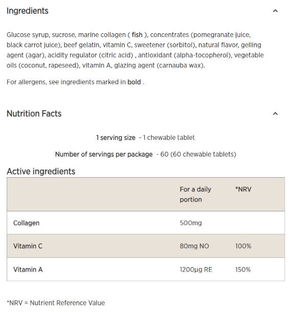 Kolagenske gumije - 30 gumij