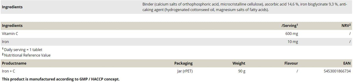 Železo + c - 120 tablet