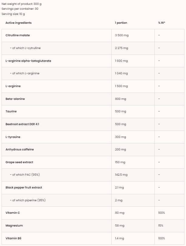 Pump Extreme / pred vadbo 300 gramov